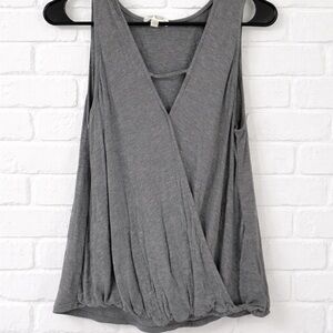Nine Britton Charcoal Wrap Tank Top